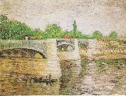 Vincent Van Gogh Die Seine with Pont de la Grande Jatte oil on canvas